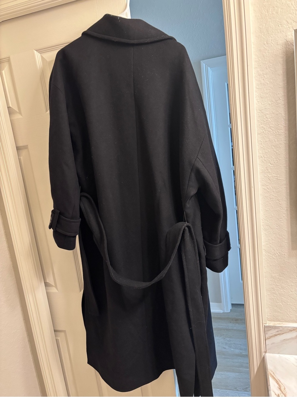 Zara Black Women’s Long Trench Coat - Picture 2 of 6